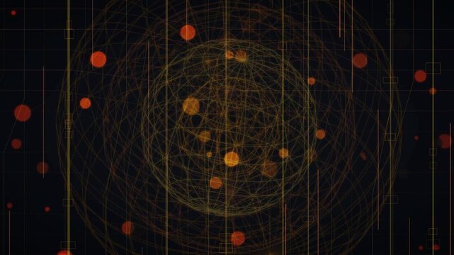 Copper flame superconductor wafer with glowing orange particles on a dark background