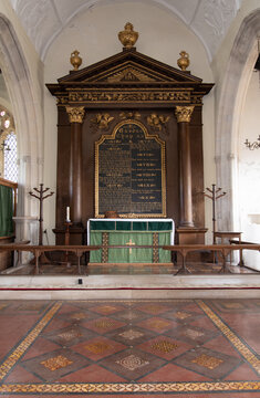 The interior of St Nicholas's Church Abbotsbury Dorset