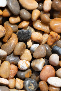 Macro image of shingle on Chesil Beach Dorset