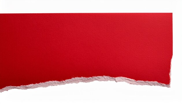 Fragmento De Papel Rojo Rasgado Con Bordes Irregulares Aislado Sobre Fondo Trasparente