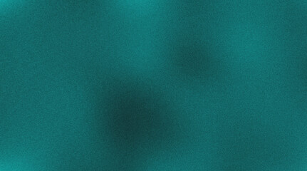 Fototapeta premium Teal dark grainy texture background, subtle noise and soft gradient flow on luminous abstract surface with blurred light vignette