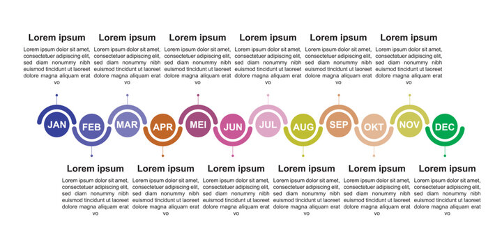 Vector infographic template with 3D paper label, integrated circles. Business concept with 4,8,12 options. For content, diagram, flowchart, steps, timeline infographics, workflow, chart, template.