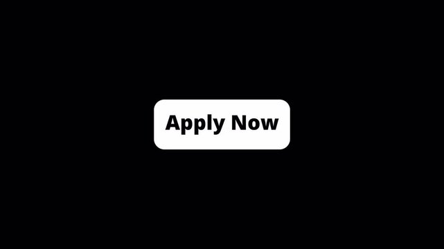 Animated Apply Now Button Click with Mouse Cursor, Cursor Pointer Click Effect, User Interface Motion Graphic, 4K