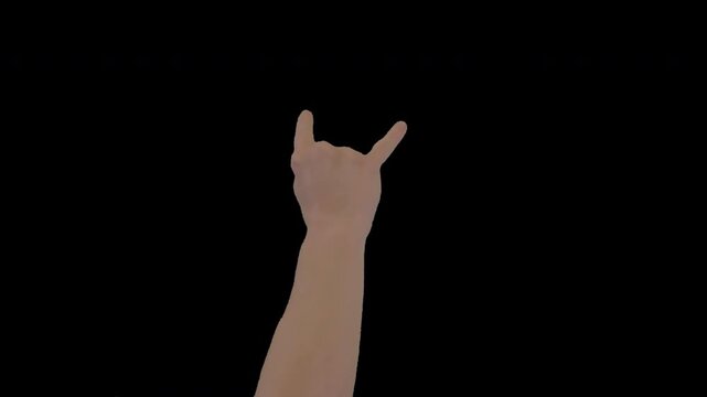 Rocker Hand Horns Pumping Gesture