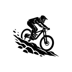 Fototapeta premium Horse jockey silhouette on white background racing