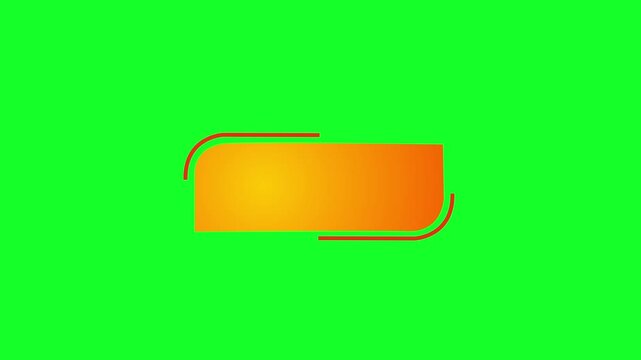 Speech bubble on green background. Animation text box on green screen.