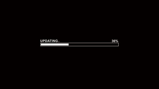 Digital Processing Progress Bar Animation | White Futuristic Status Indicator | Tech HUD Loading Motion Graphics Loop