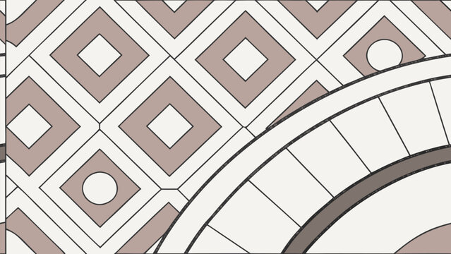 Seamless Geometric Diamond Tile Pattern Vector in Beige and Gray Stone Texture for Modern Background
