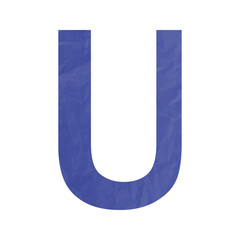Simple blue letter u paper © Md