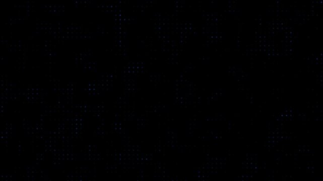 4K Abstract midnight blue digital dot matrix background loop. Futuristic technology data grid animation.