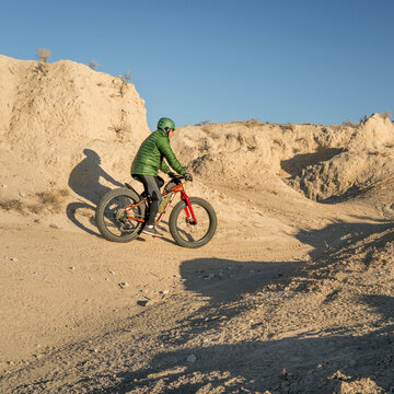 riding fat bike in badlands - Main Draw OHV Area in National Pawnee Grassland in Colorado