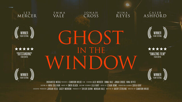 Ghostly Horror Cinematic Movie Title Card