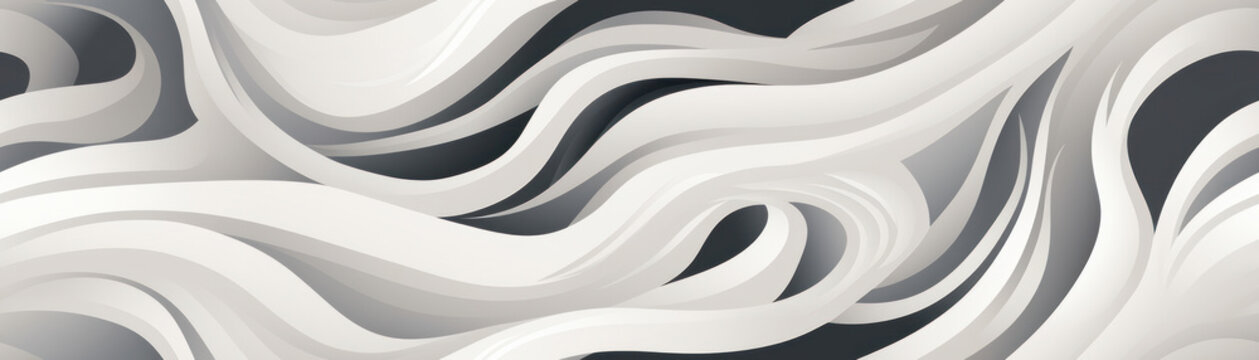 Elegant Abstract Flowing Wave Background in Neutral Gray and White Tones