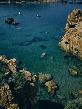 crystal clear waters along sardinia's coastline