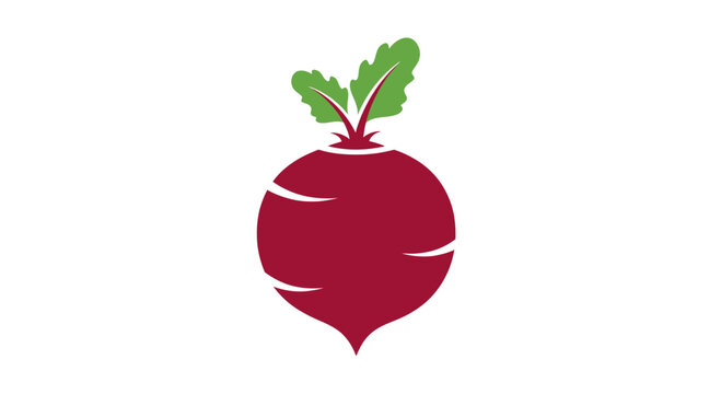 Red radish vector icon.