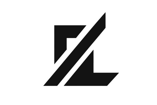 Modern abstract LF lettermark logo for corporate branding.