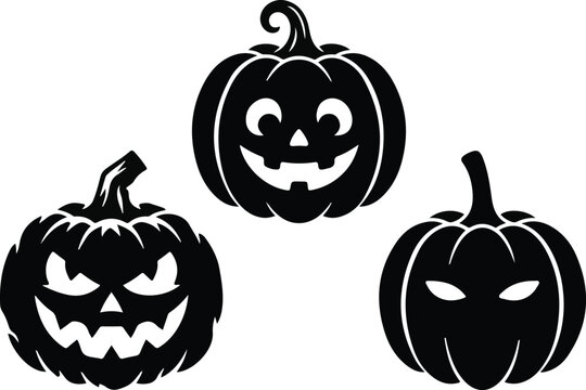 Spooky halloween pumpkins 3 different jack o' lantern designs for fall decor