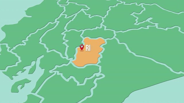 Mapa de Ecuador con divisi&oacute;n pol&iacute;tica resaltando la provincia Chimborazo con su capital Riobamba