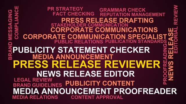 Press Release Reviewer Word Cloud