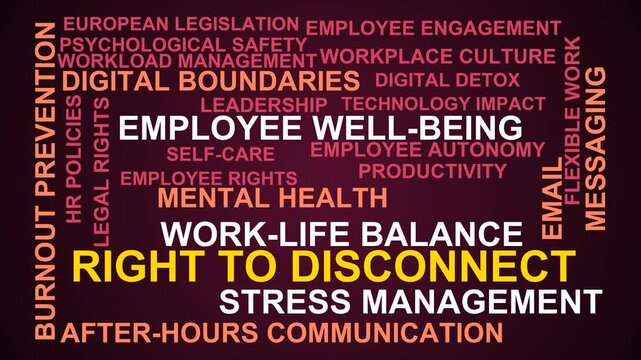 Right To Disconnect Word Cloud