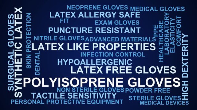 Polyisoprene Gloves Word Cloud