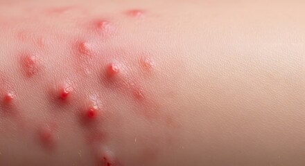 Fototapeta premium Close up of skin with red bumps