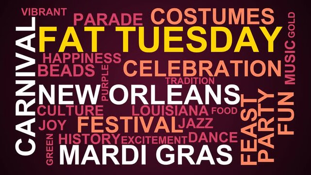 Fat Tuesday Word Cloud