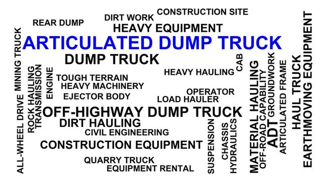 Articulated Dump Truck Word Cloud