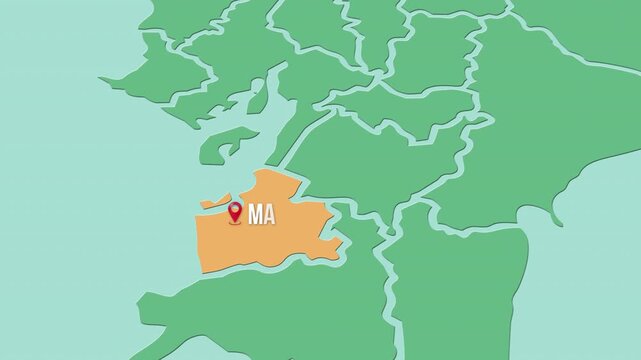 Mapa de Ecuador con divisi&oacute;n pol&iacute;tica resaltando la provincia El Oro con su capital Machala
