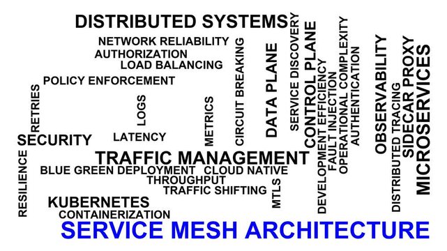 Service Mesh Architecture Word Cloud