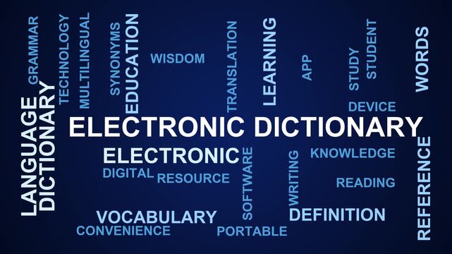 Electronic Dictionary Word Cloud