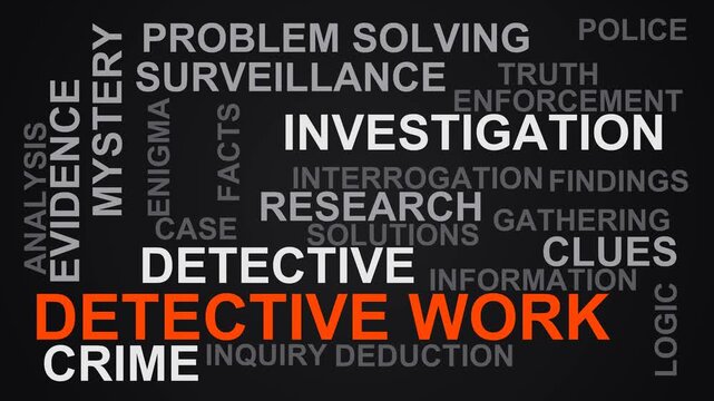 Detective Work Word Cloud