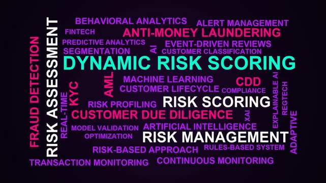 Dynamic Risk Scoring Word Cloud