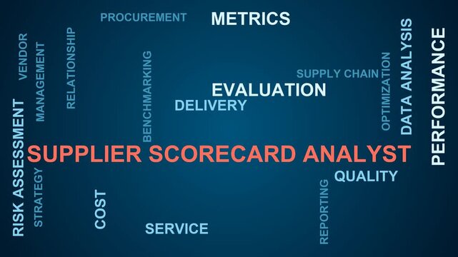 Supplier Scorecard Analyst Word Cloud