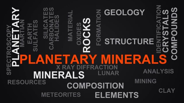 Planetary Minerals Word Cloud