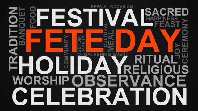 Fete Day Word Cloud
