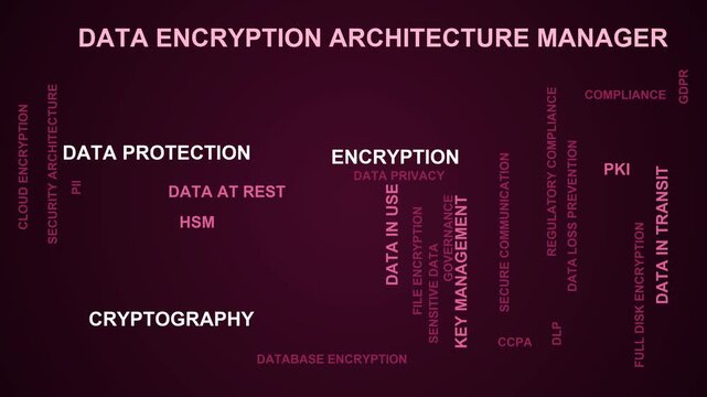 Data Encryption Architecture Manager Word Cloud