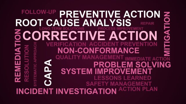 Corrective Action Word Cloud