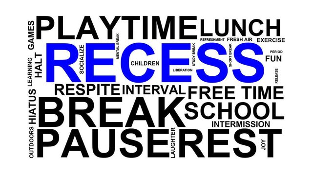 Recess Word Cloud