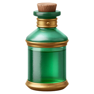 mystic potion bottle isolated object