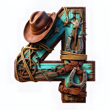 numero 4, sombrero, soga, sherif, madera vieja, hebilla, herradura, fajo, cinto cuero, cuero, vaquero, estrella, oeste, viejo oeste, viejo, estatua, arte, antig&uuml;edad, dorada, cultura, antique, religio