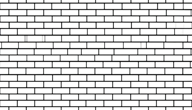 Clean White Brick Wall Pattern - Seamless Texture Background