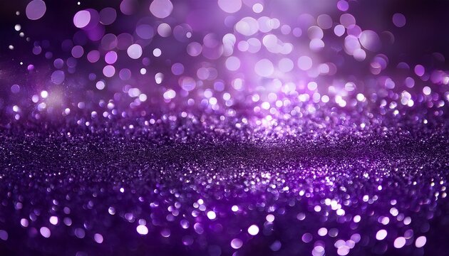 Atractivo Fondo De Glitter O Brillantina En Tonos Morados Con Efecto Bokeh