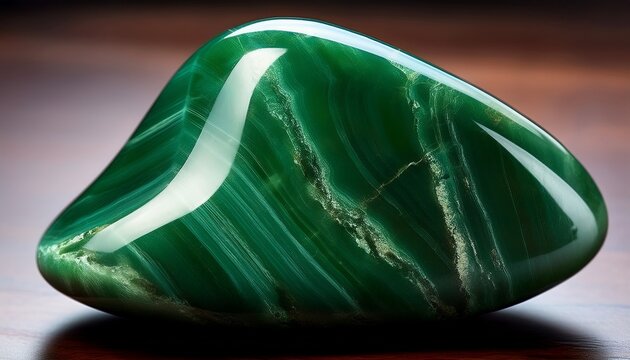 Polished Green Nephrite Jade Mineral Gem Stone