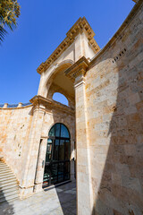 Naklejka premium The monumental neoclassical Bastion of Saint Remy overlooking the city of Cagliari, Sardinia, Italy
