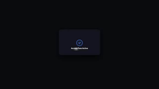 Billing Invoice Verifying and Access Pass Active UI Animation