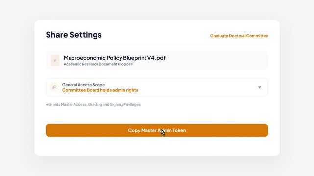 Share Settings Admin Token Replicated Success Notification Pop Up Screen UI Design Animation