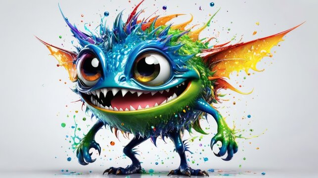 Happy Colorful Creature Smiling