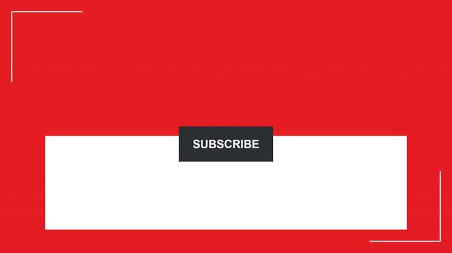 An isometric illustration of a subscribe button on a red and white background
