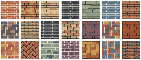 Collection of Brick Wall Texture Patterns © Fulan